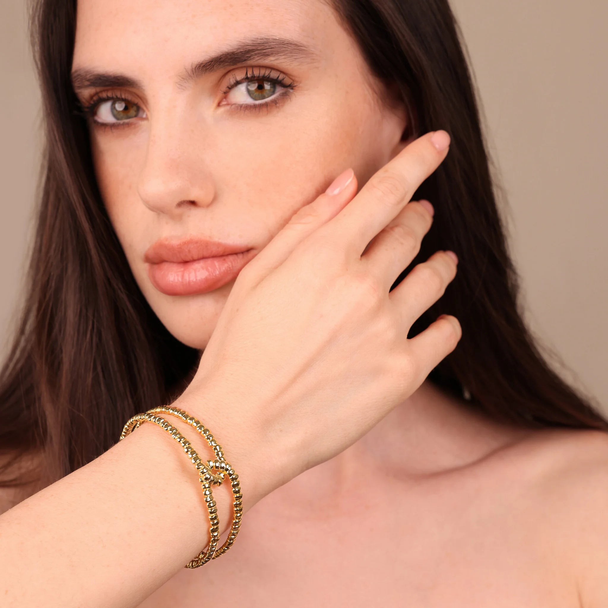 Bracciale Rigido Nodo Texture Corda