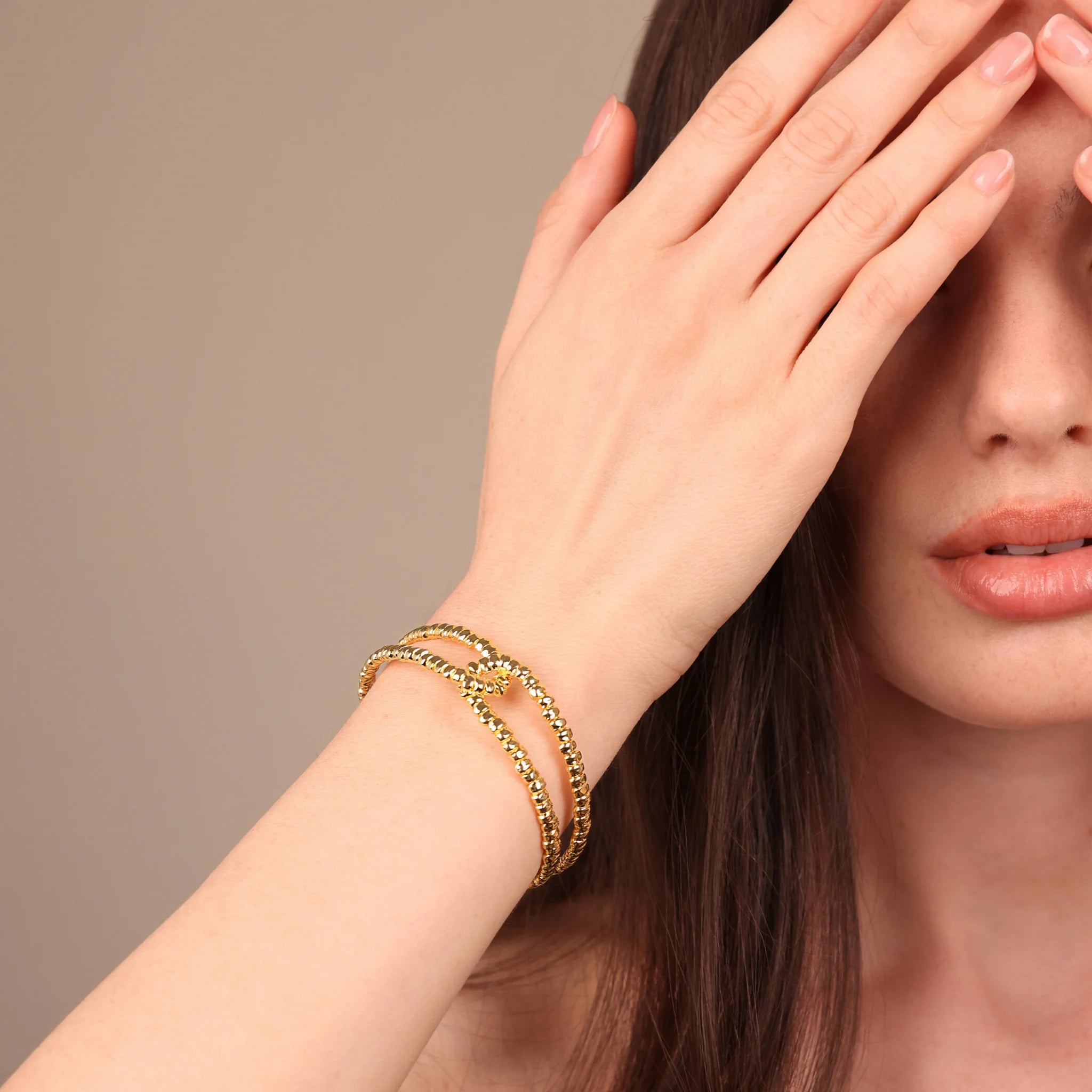 Bracciale Rigido Nodo Texture Corda