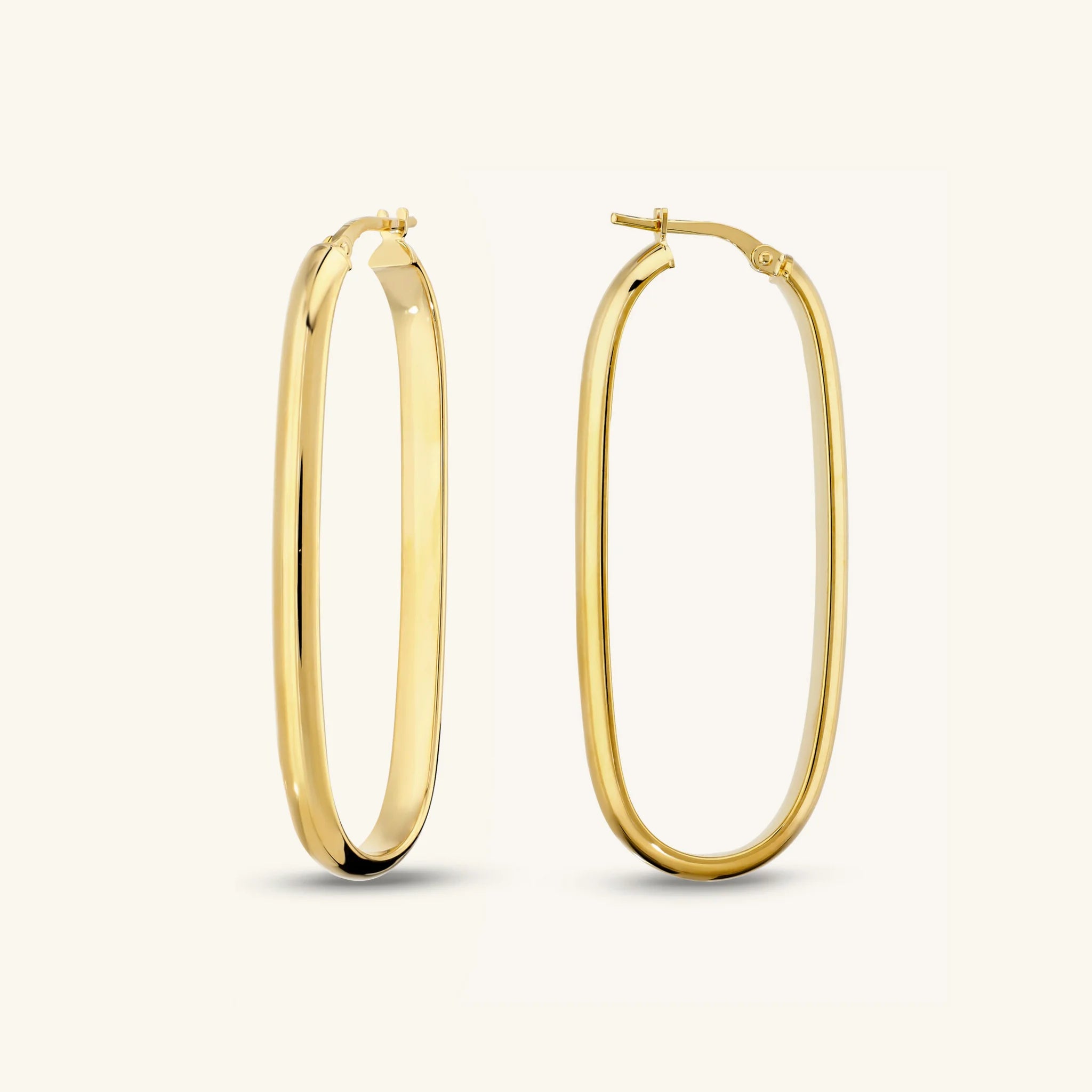 Orecchini Ovali Allungati Lucidi 5.8cm