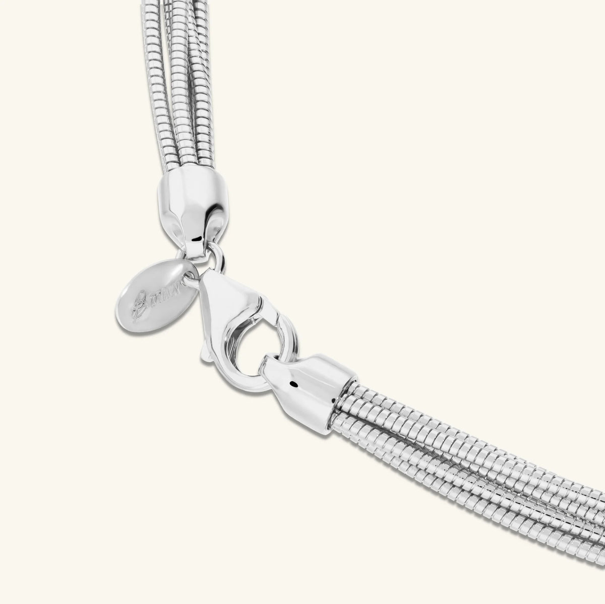 Collana Multifilo Maglia Tubogas Placcata Oro 18Kt