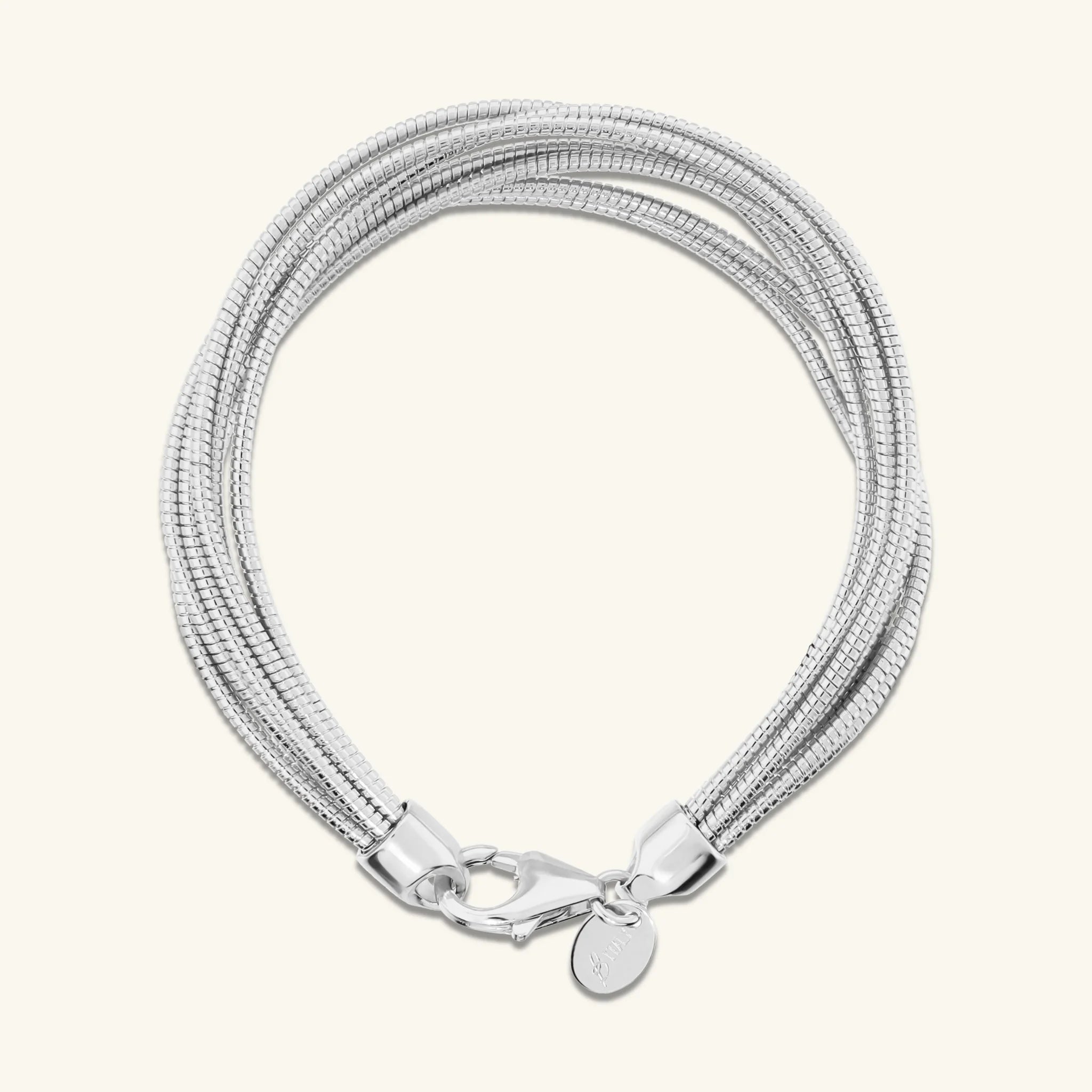 Bracciale Multifilo Maglia Omega Tubogas Placcato Oro 18Kt