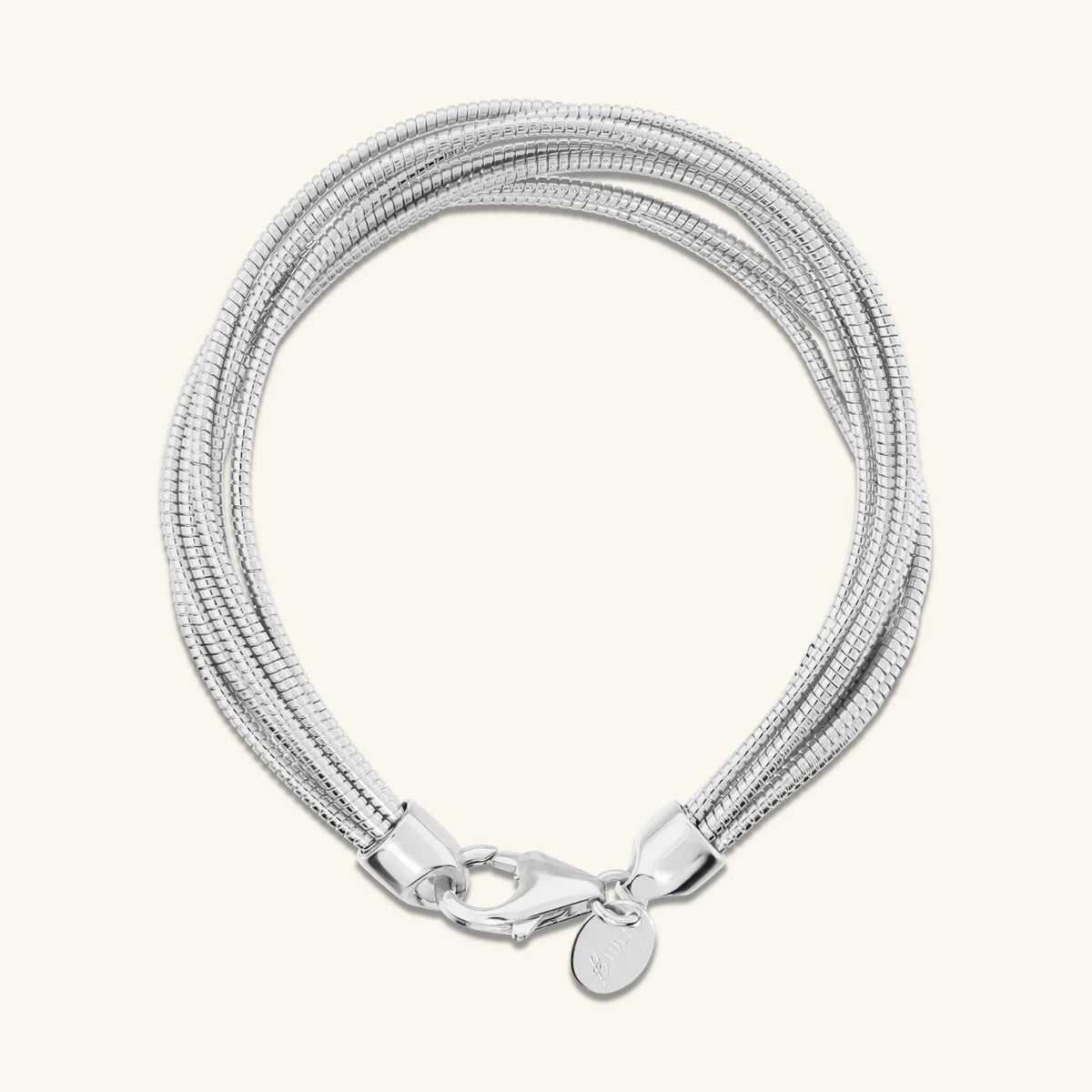 Bracciale Multifilo Maglia Omega Tubogas Placcato Oro 18Kt