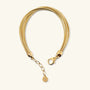 Bracciale Multifilo Maglia Omega Tubogas Placcato Oro 18Kt