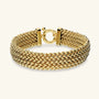 Bracciale Maglia Grana di Riso Bombata Placcato Oro 18Kt