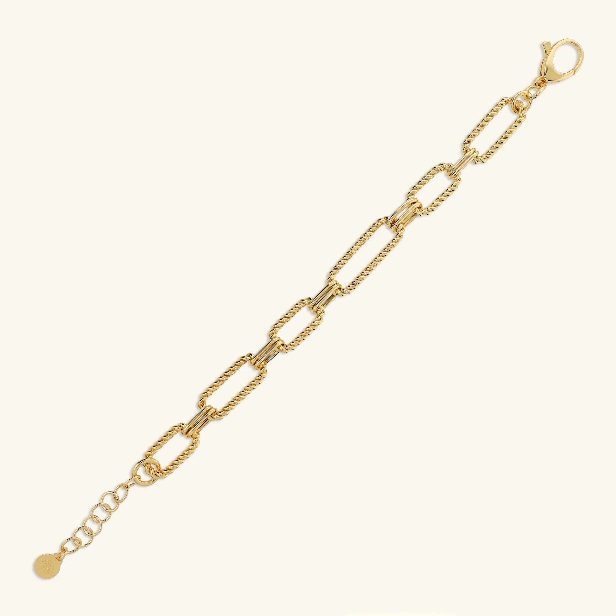 Bracciale Maglie Ovali Texture Corda