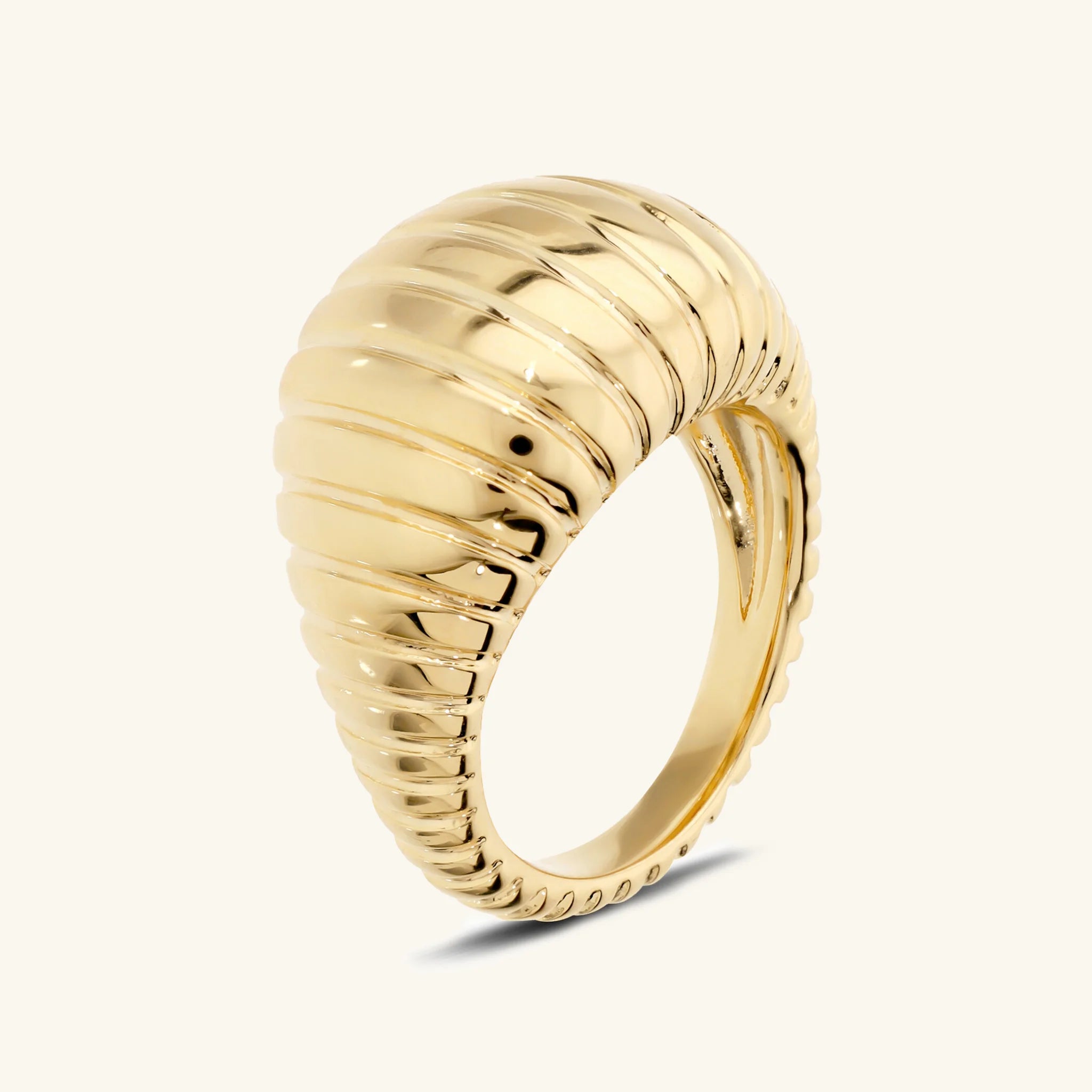 Anello Cocktail Texture Rigata
