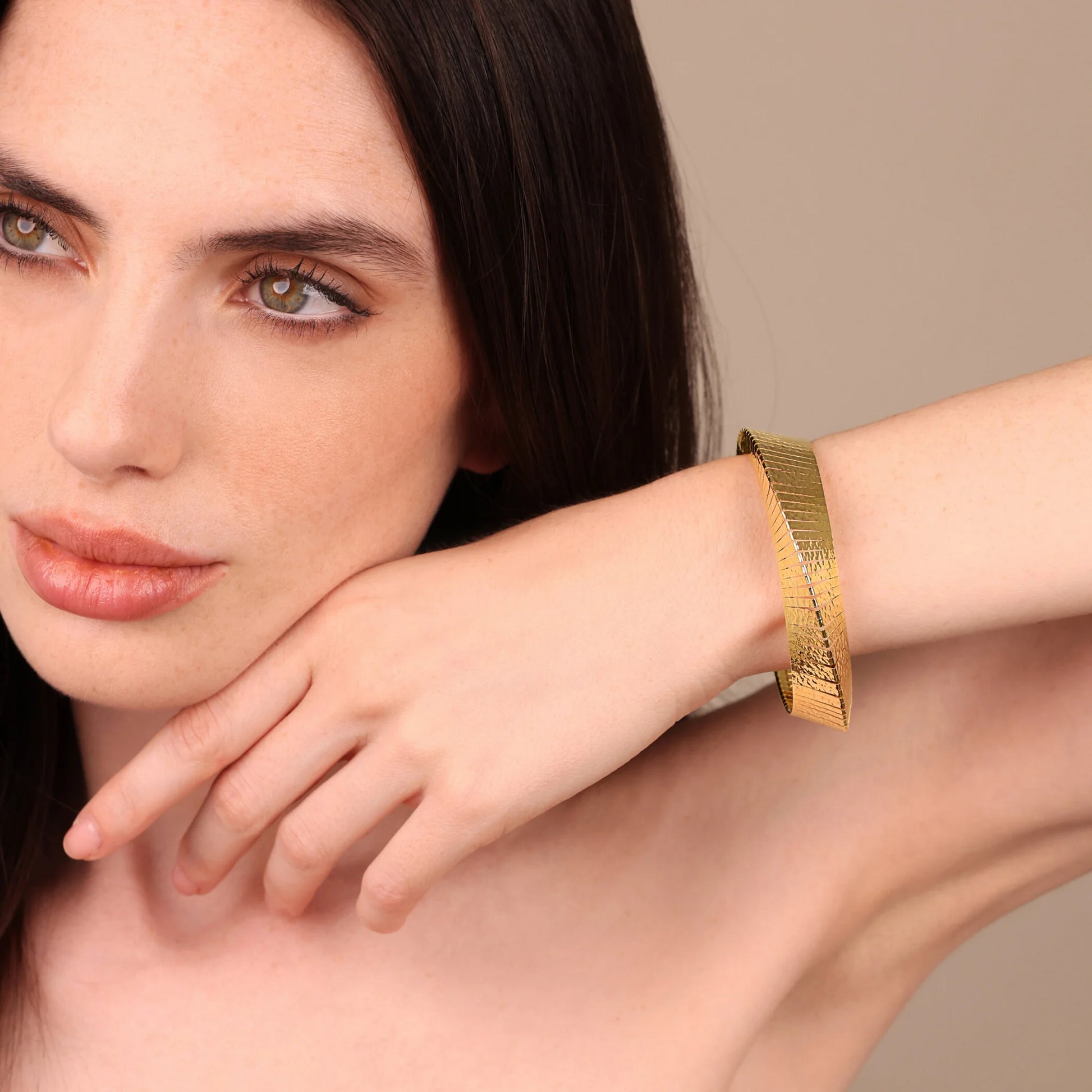 Cleopatra Twisted Hammered Bracelet
