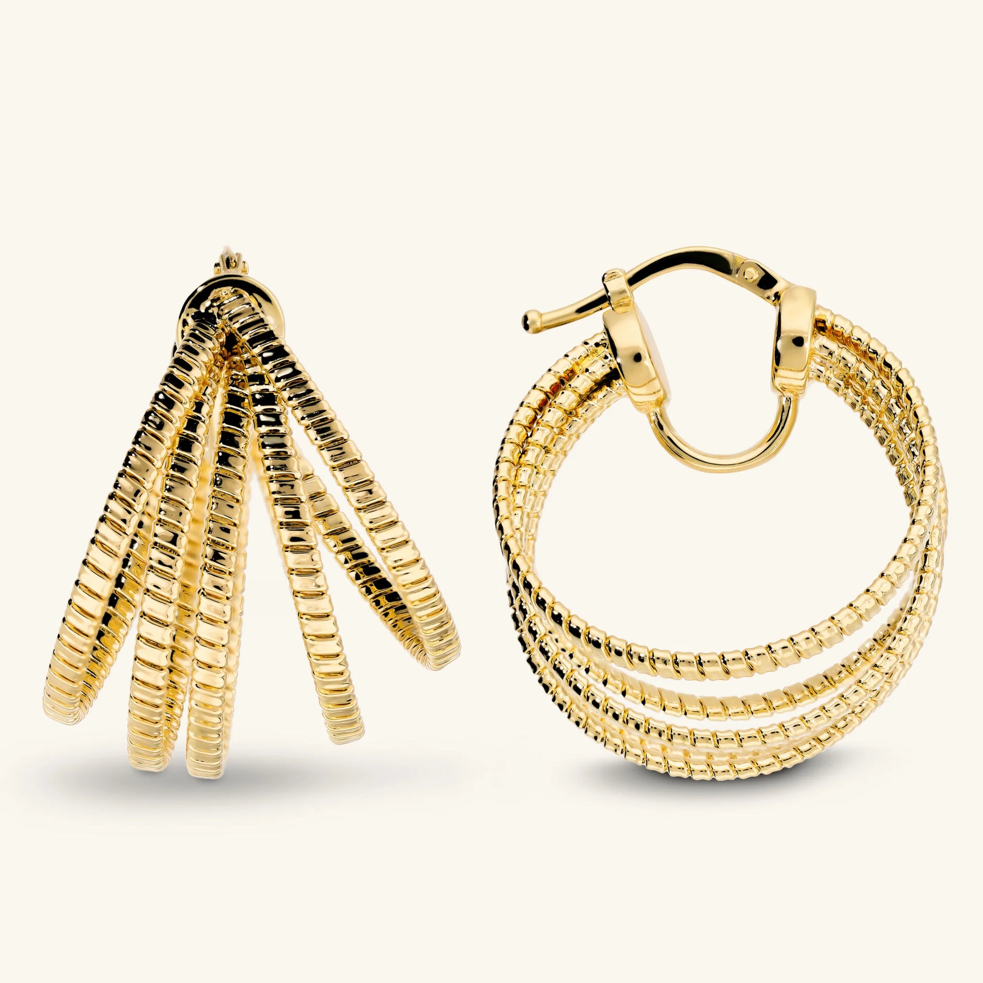 Multistrand Tubogas Hoop Earrings