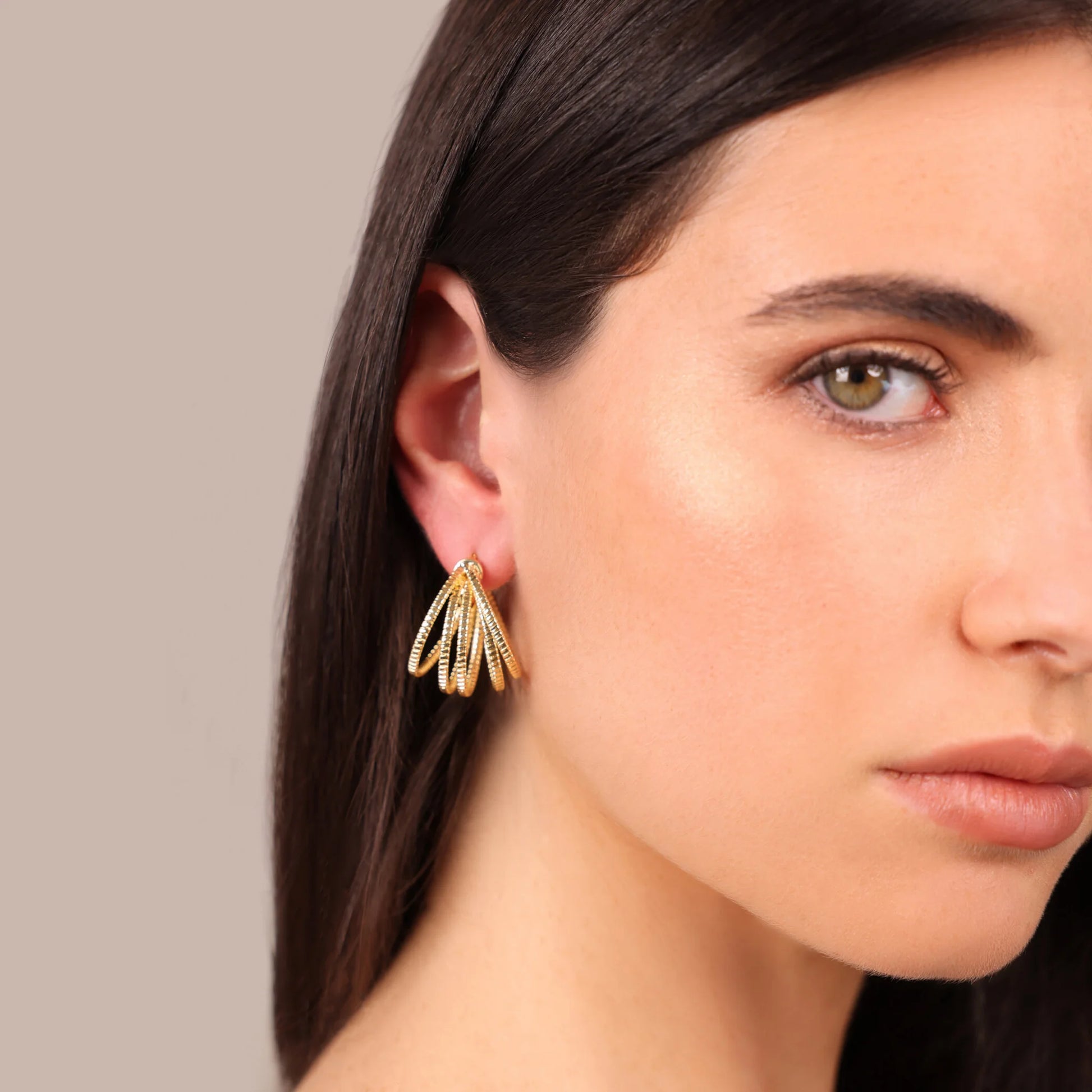 Multistrand Tubogas Hoop Earrings