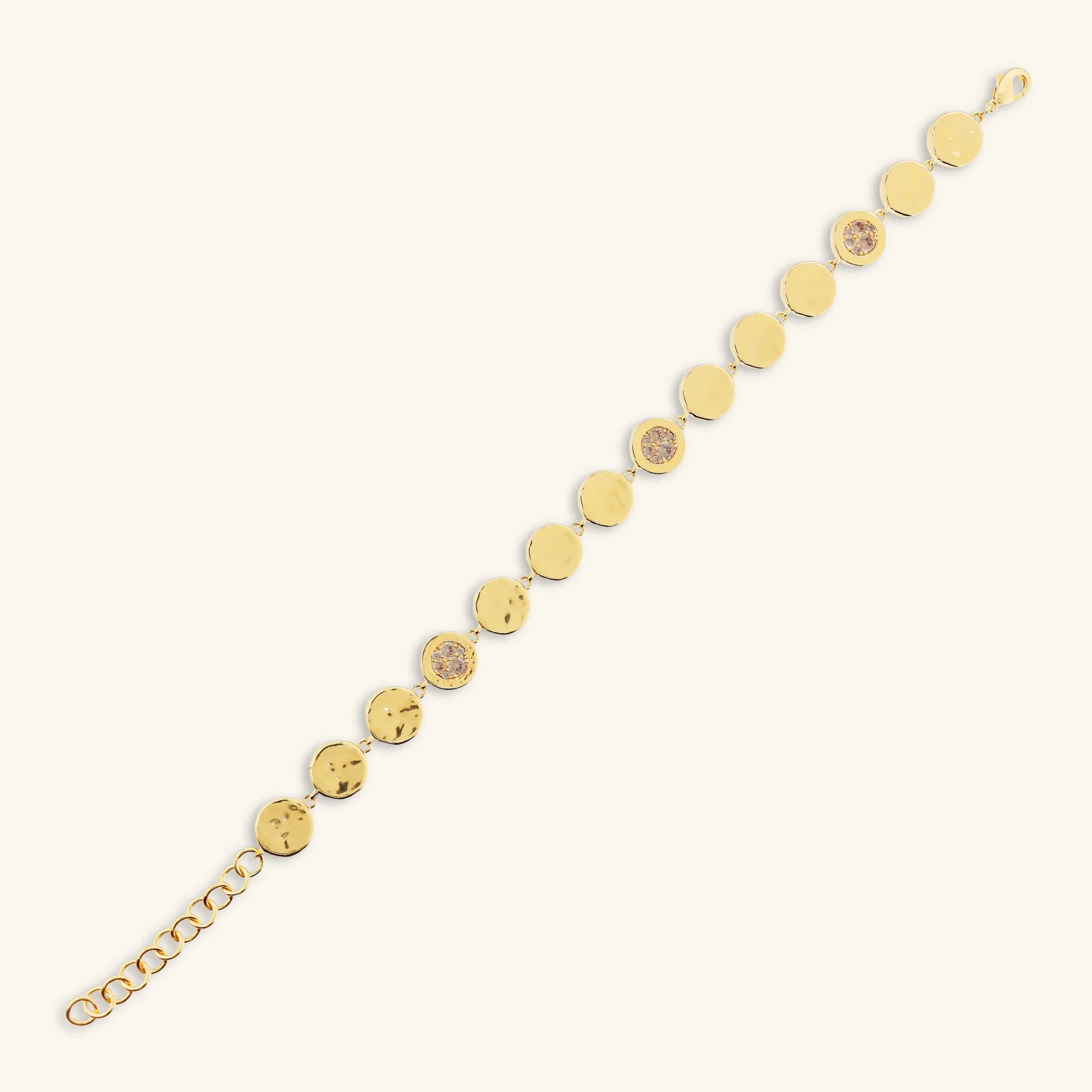 Bracciale Eclissi Dorata con Pavé di Cubic Zirconia