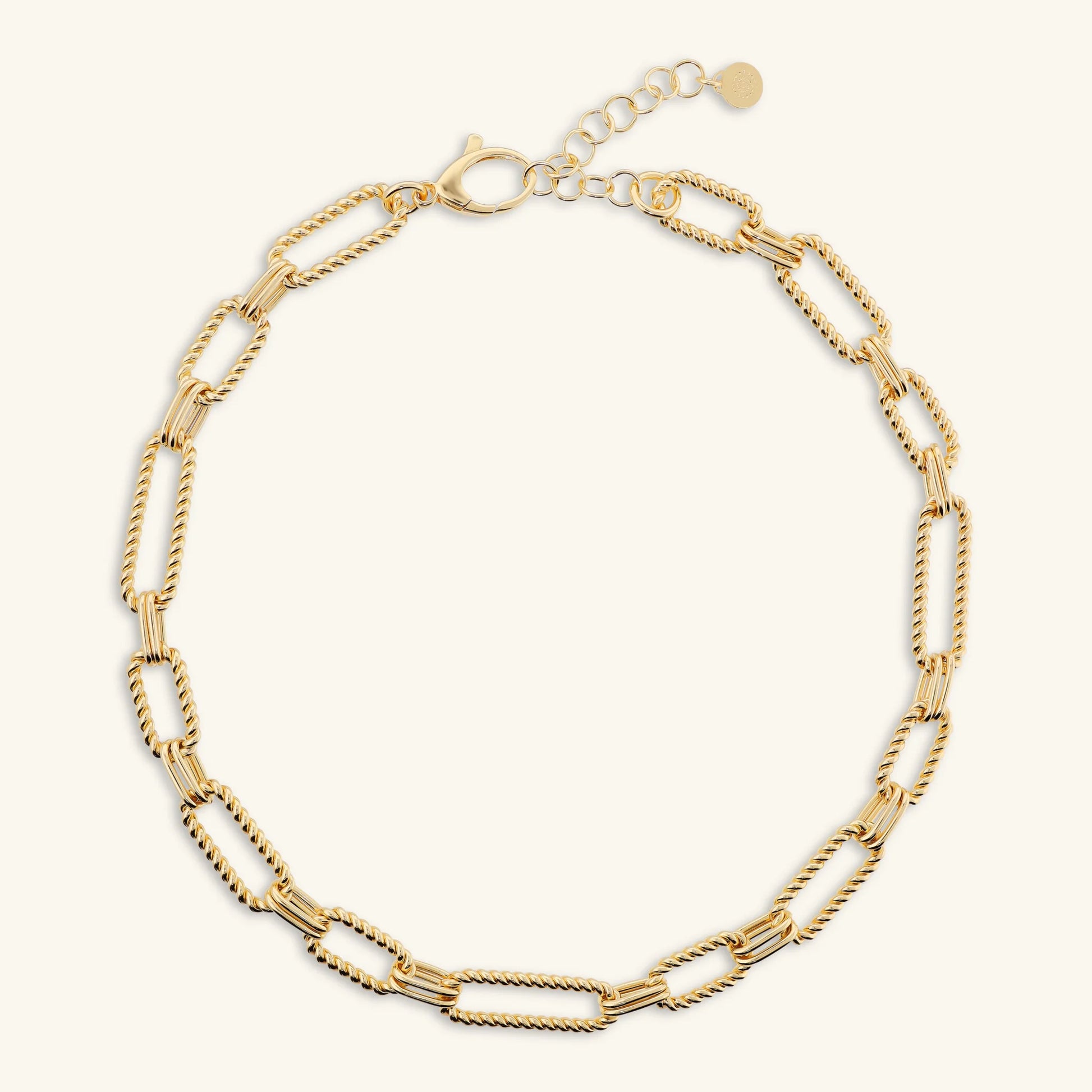 Collana Maglie Ovali Texture Corda
