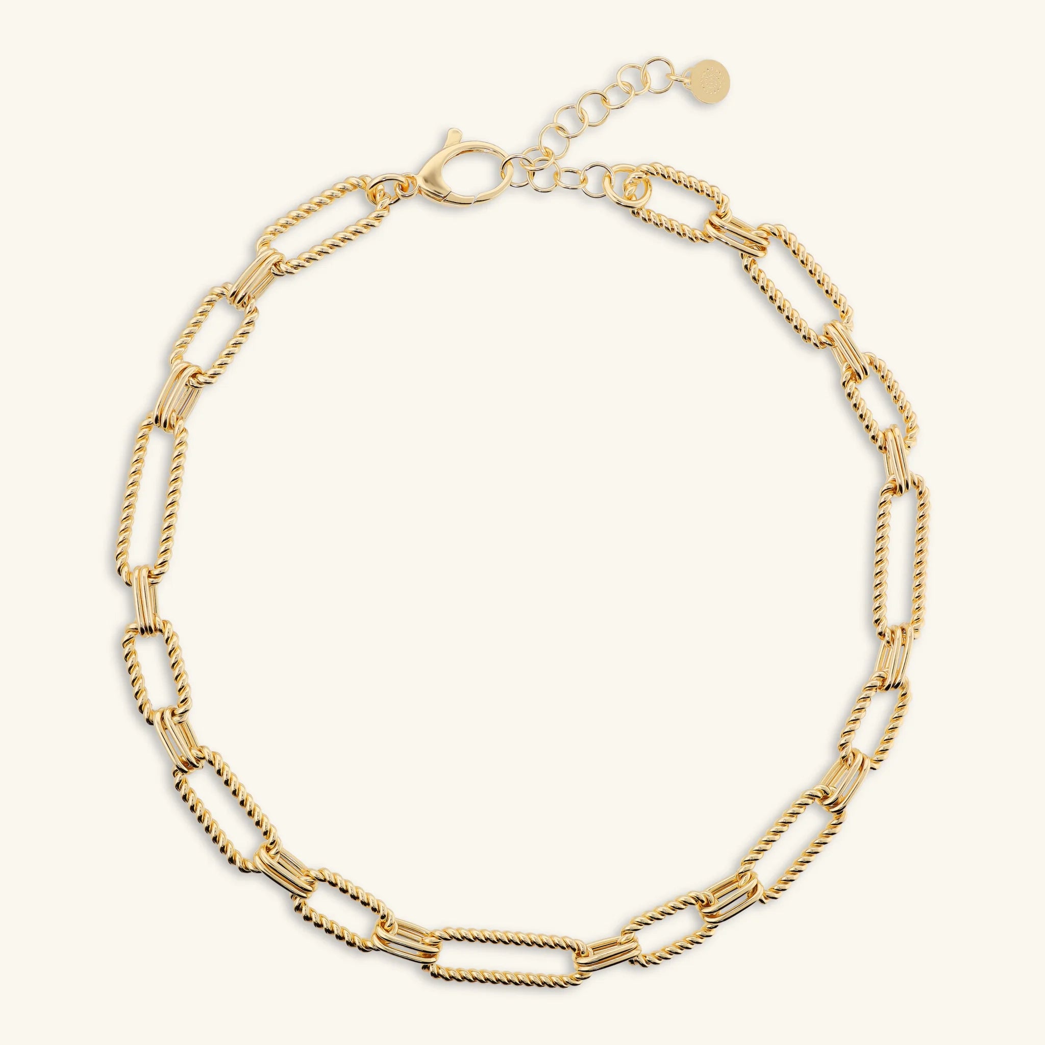 Collana Maglie Ovali Texture Corda