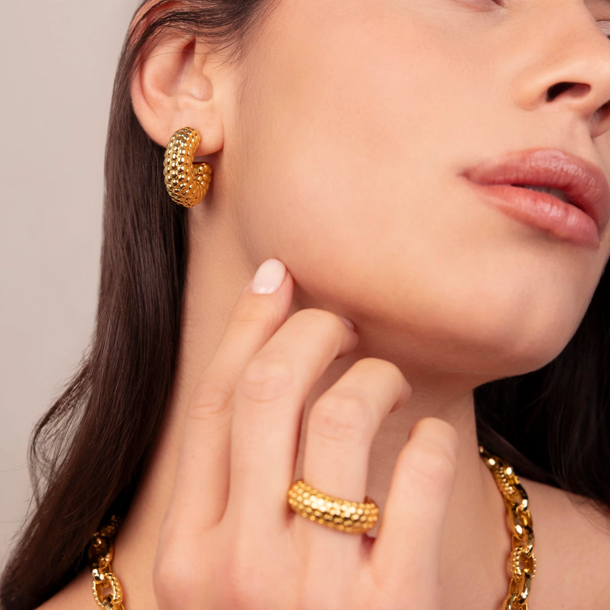 Beaded Texture Earrings