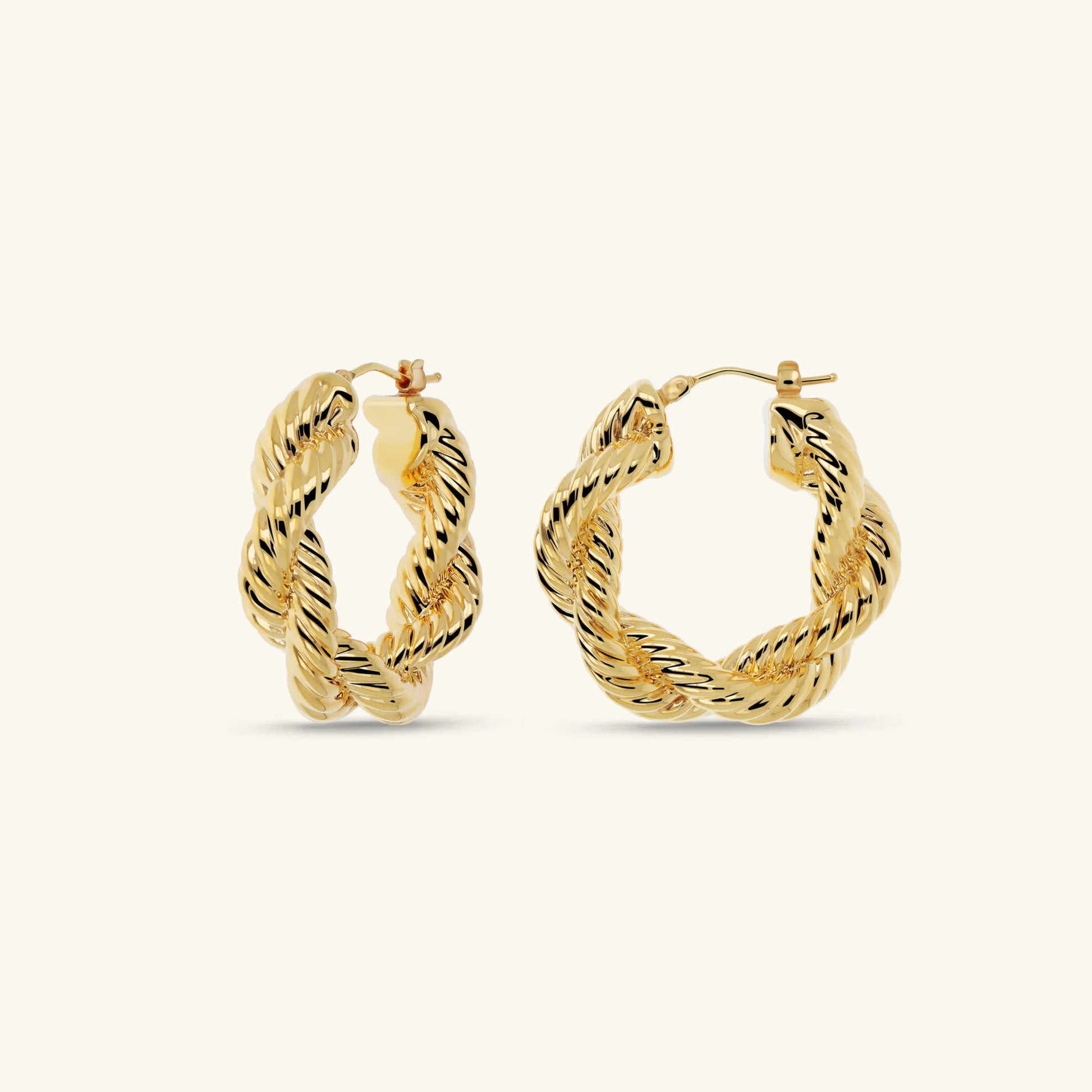 Torchon Earrings with Rope Texture