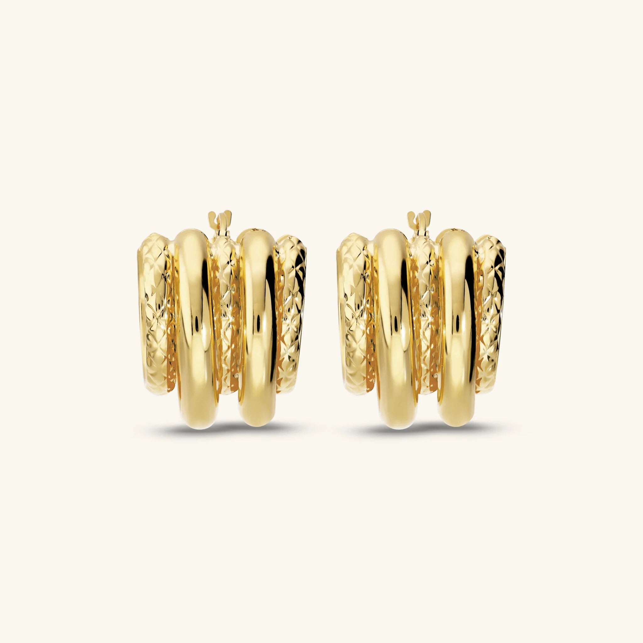 Hammered Multistrand Earrings