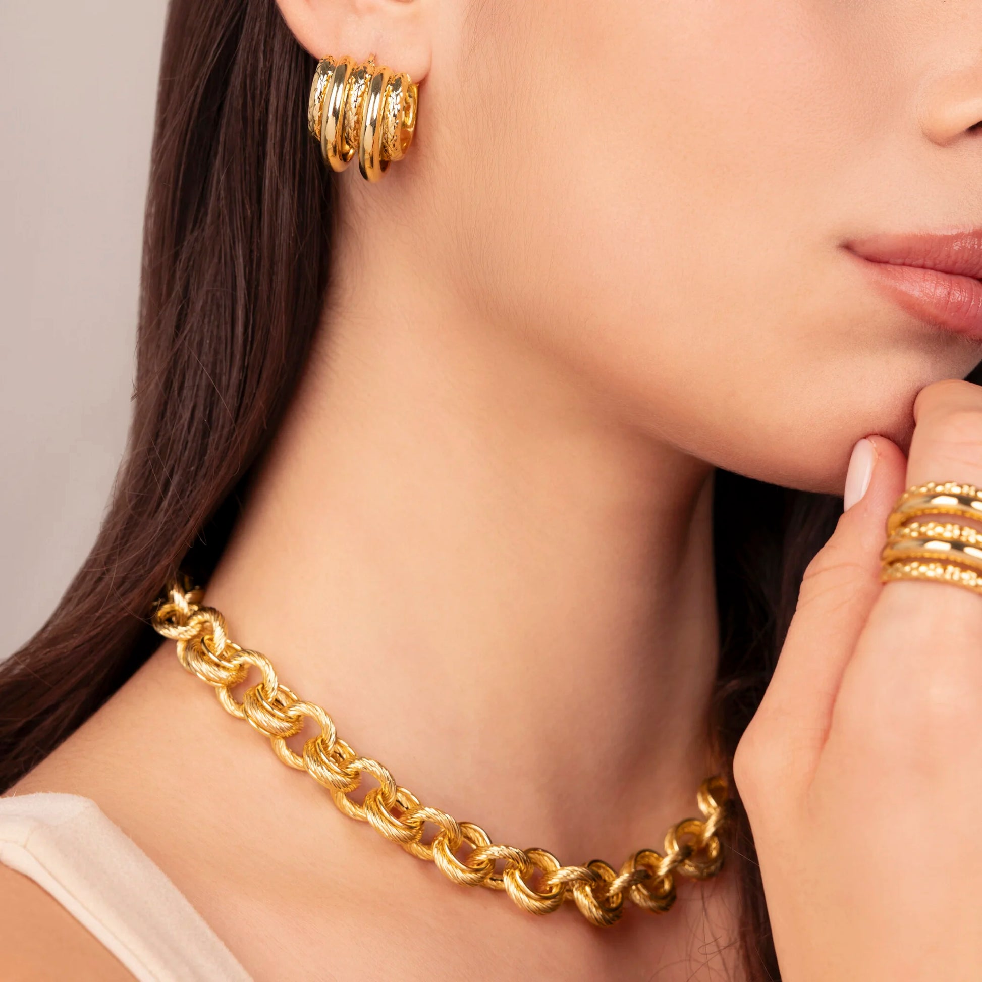 Hammered Multifilament Earrings