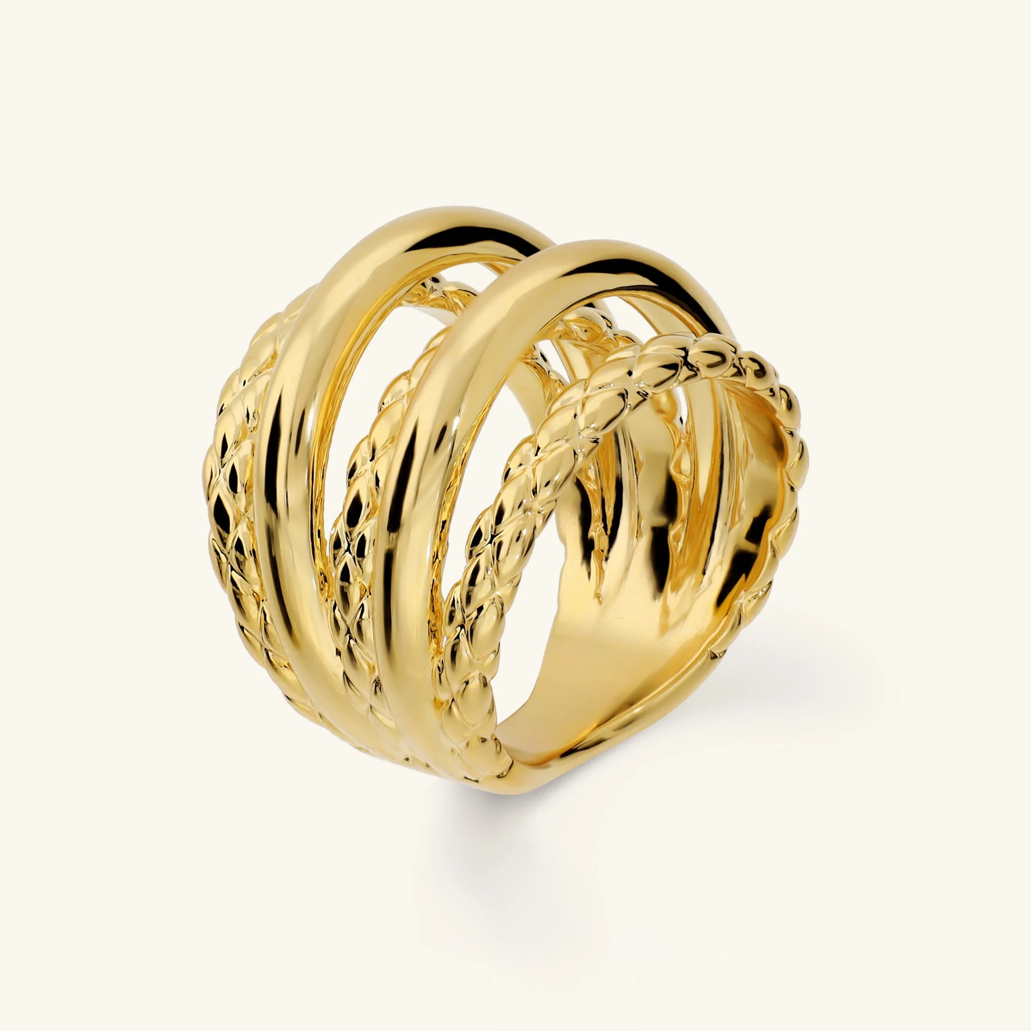 Hammered Multistrand Ring