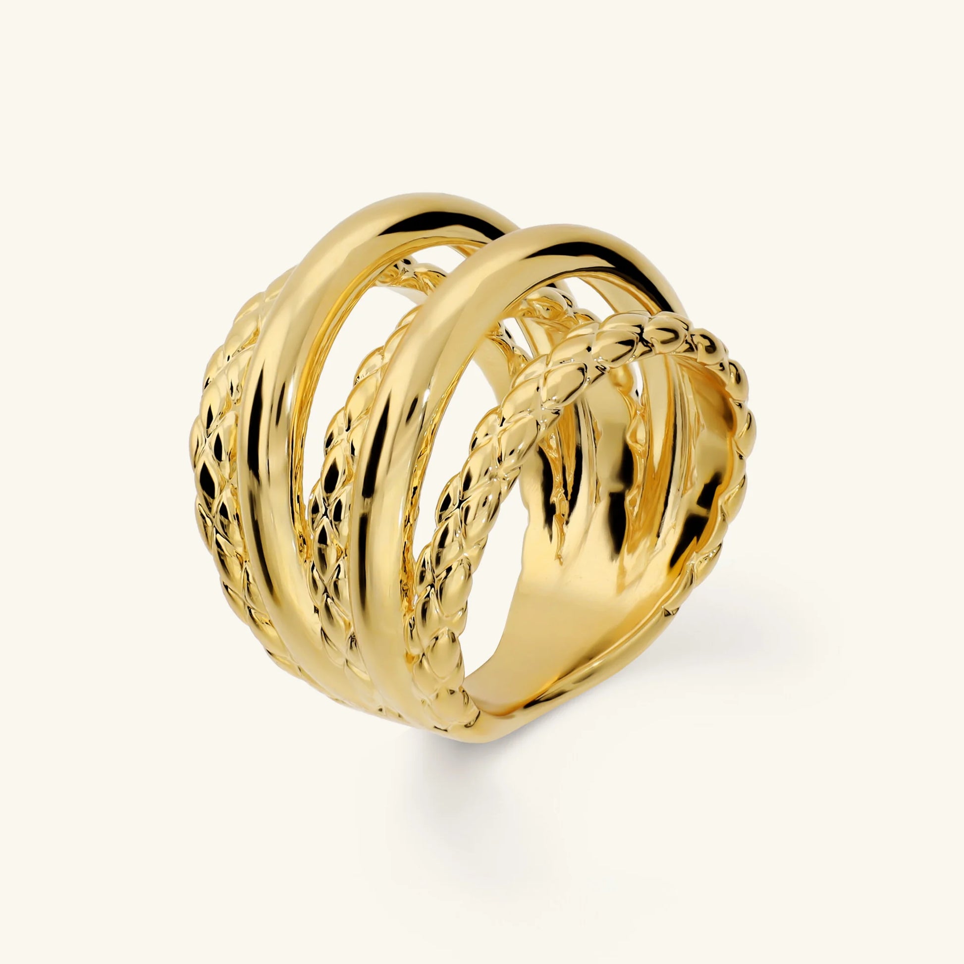 Hammered Multistrand Ring