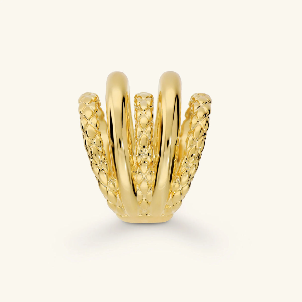Bague multifils martelée