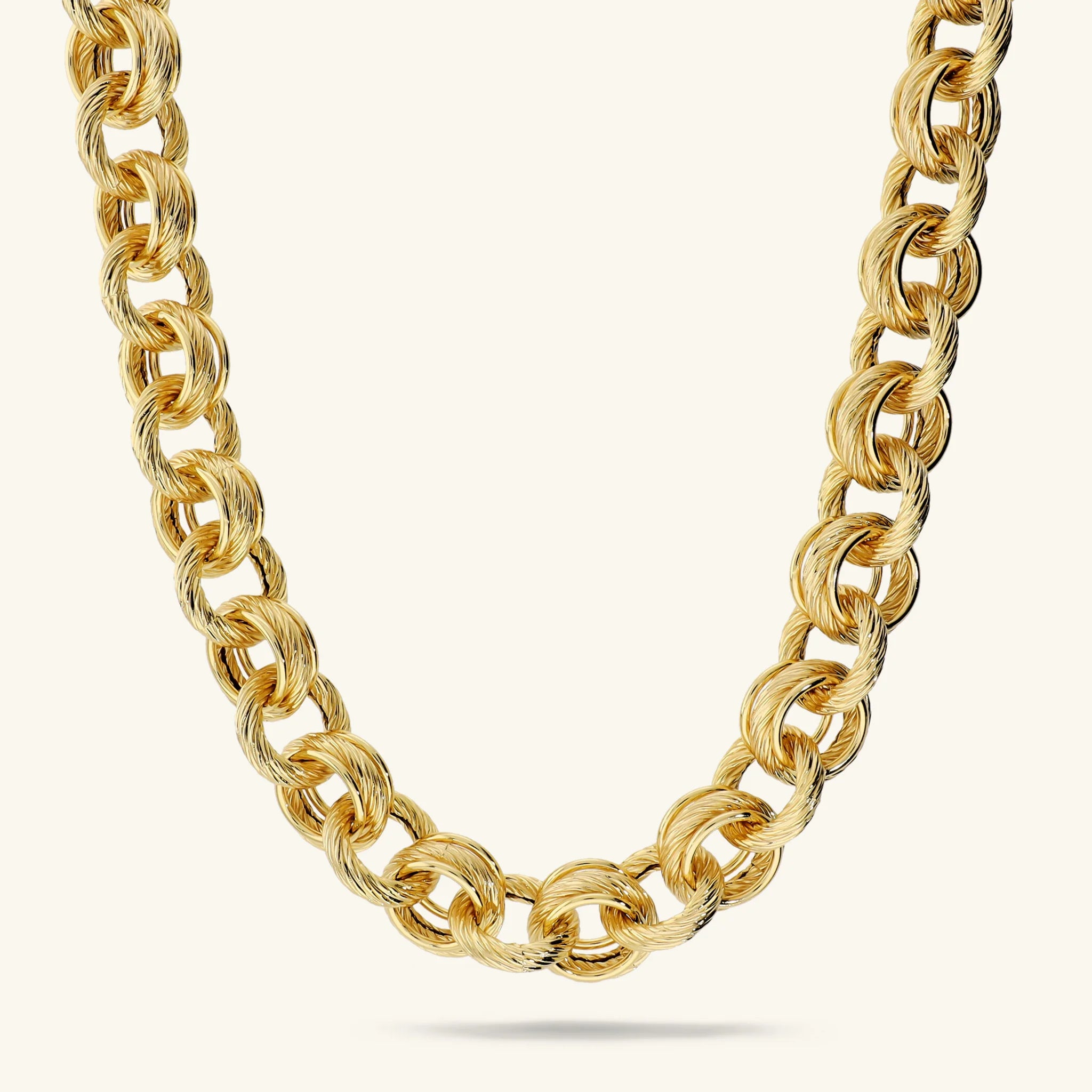 Worked Ring Chain Necklace