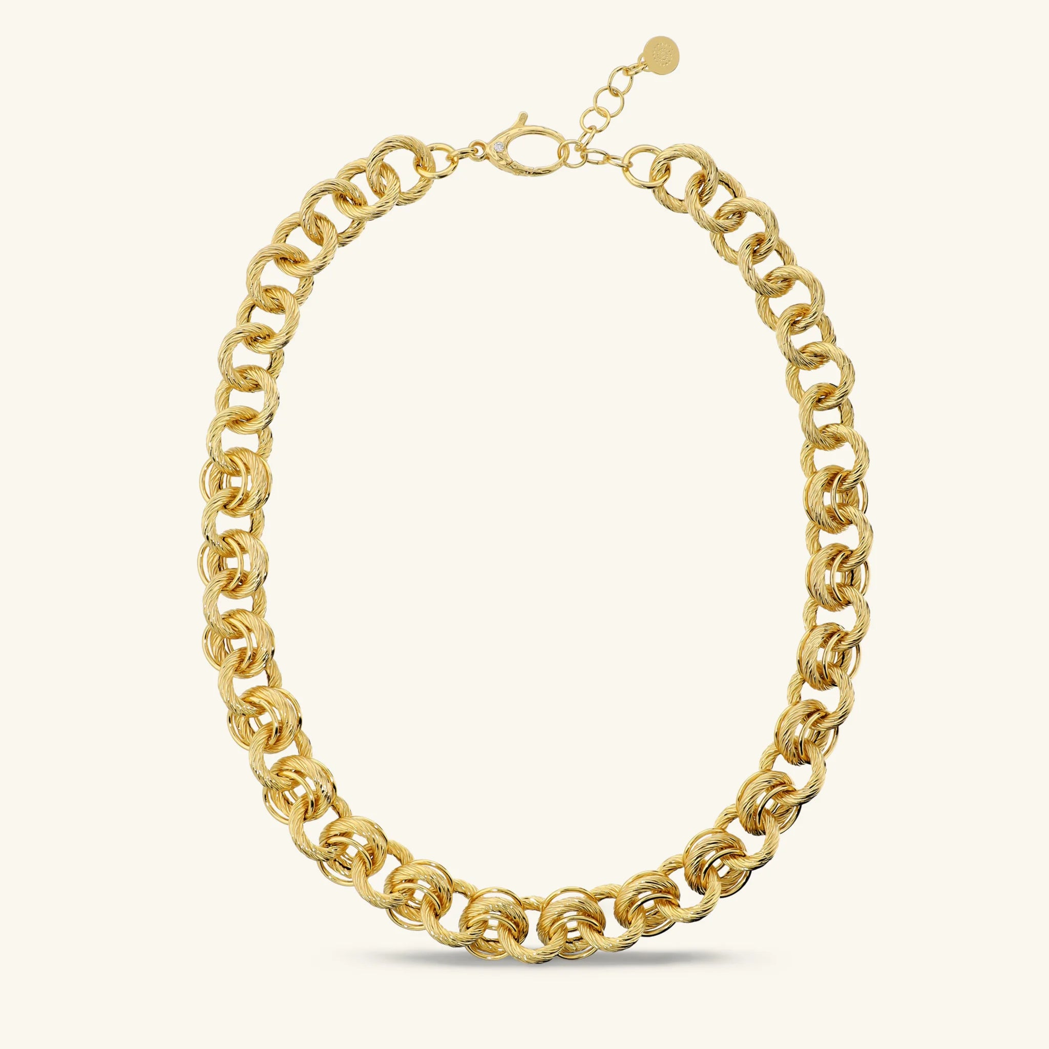 Worked Ring Chain Necklace