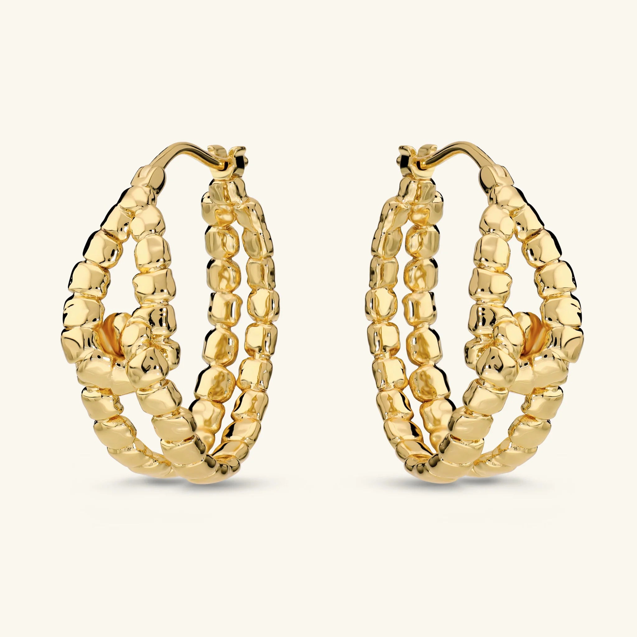 Rope Texture Knot Hoop Earrings