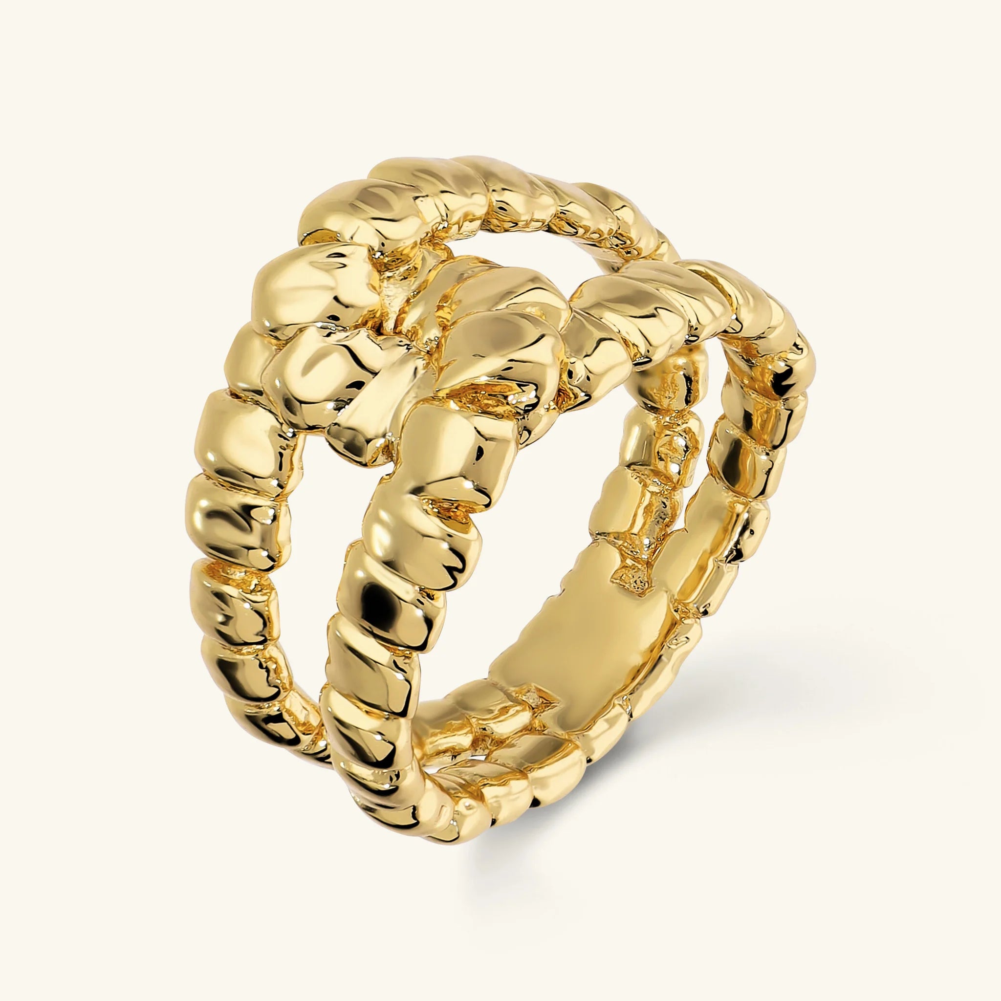 Rope Texture Knot Ring