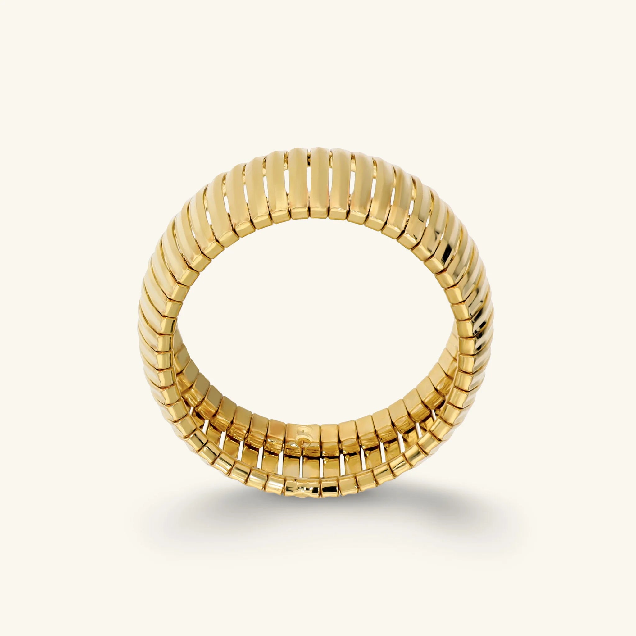 Anello a Fascia Omega Diamantato