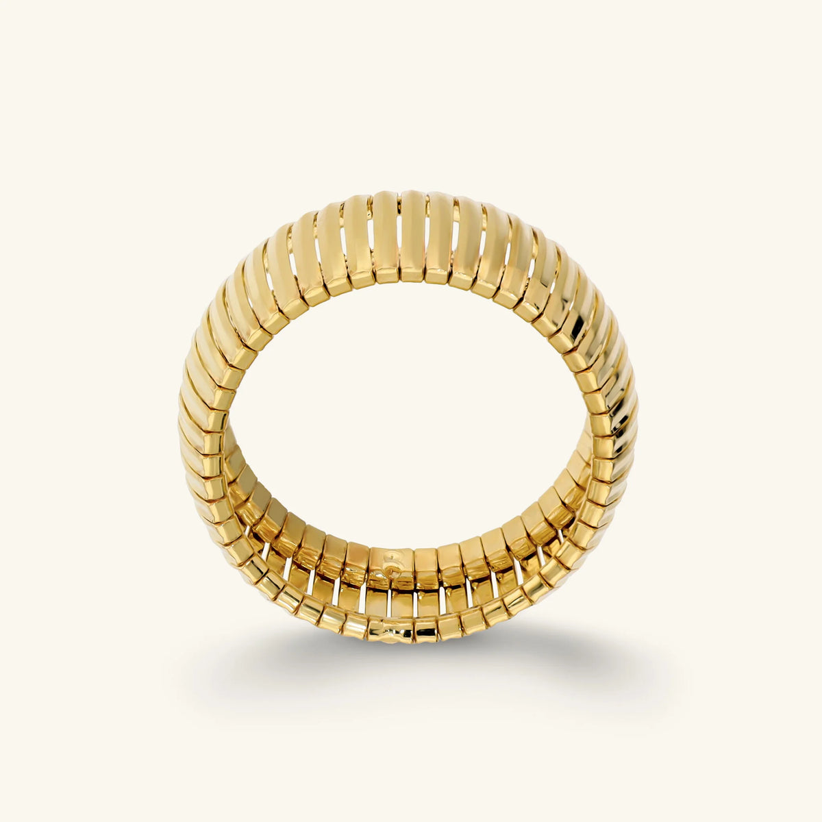 Diamond-Cut Omega Band Ring