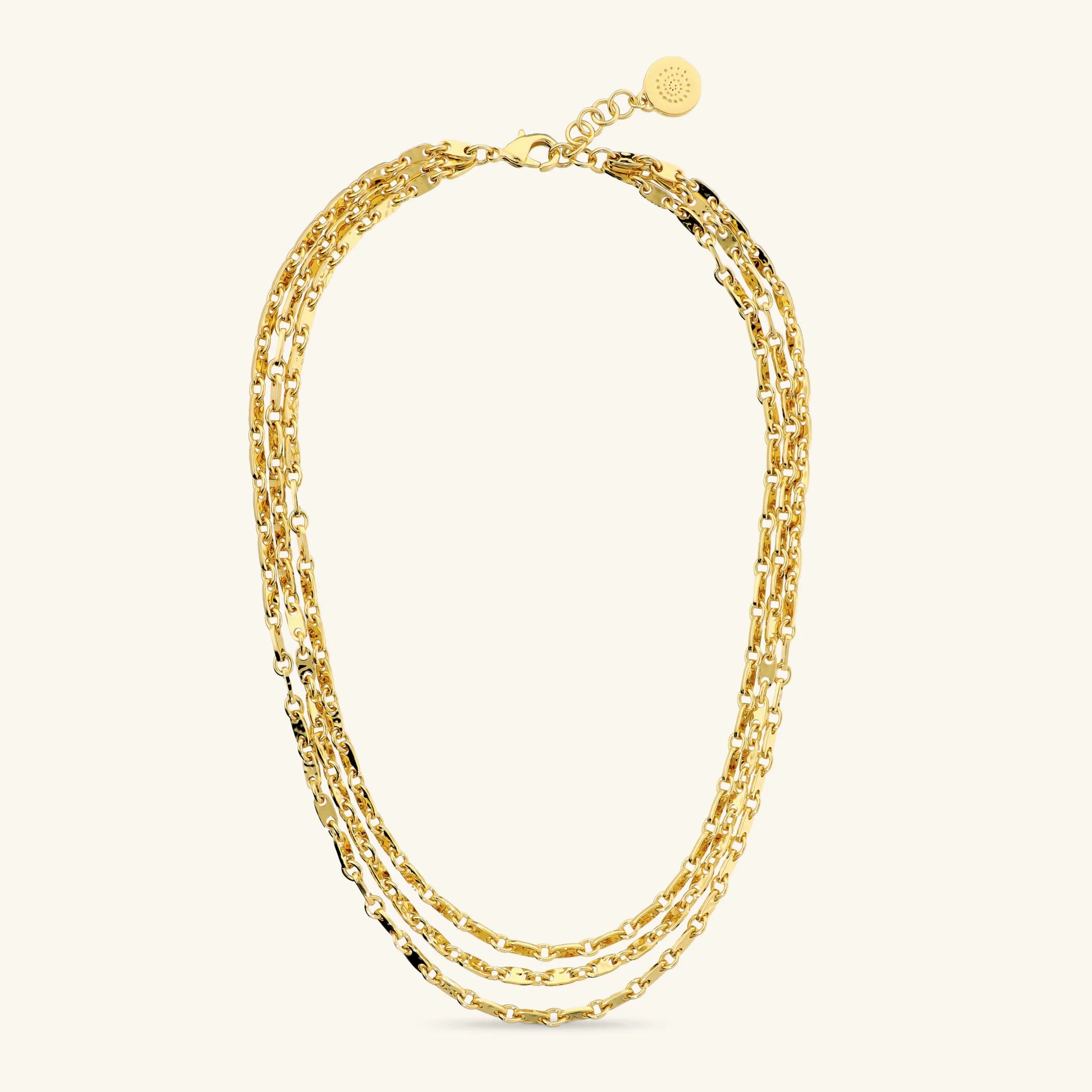 Collana Multifilo Graduata Maglia Marina Martellata