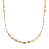 Long Necklace with Satin Oval Elements