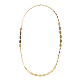 Long Necklace with Satin Oval Elements
