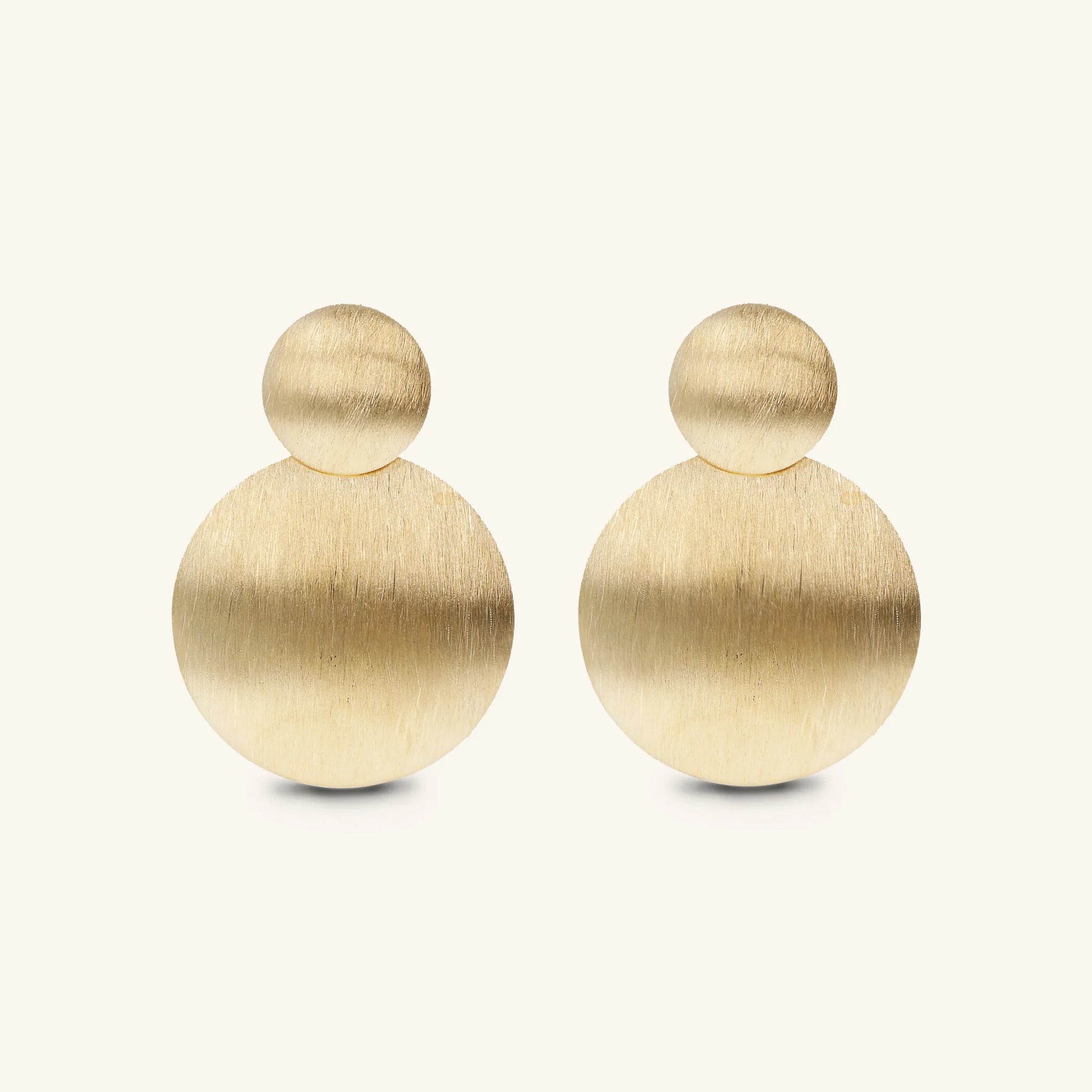 Round Satin Silk Earrings