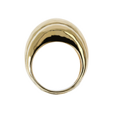 Triple Design Hammered Ring