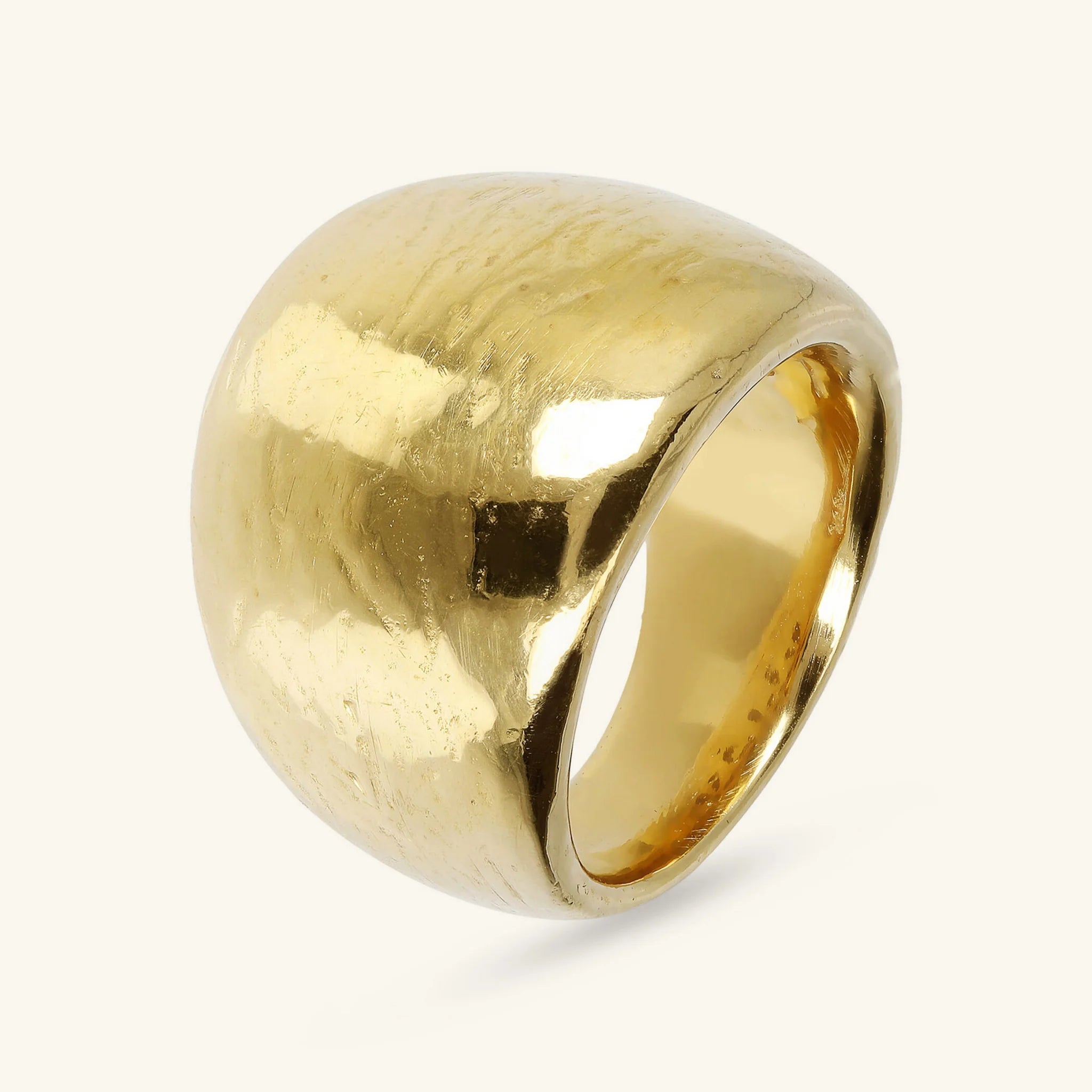 Bague jonc graduée martelée
