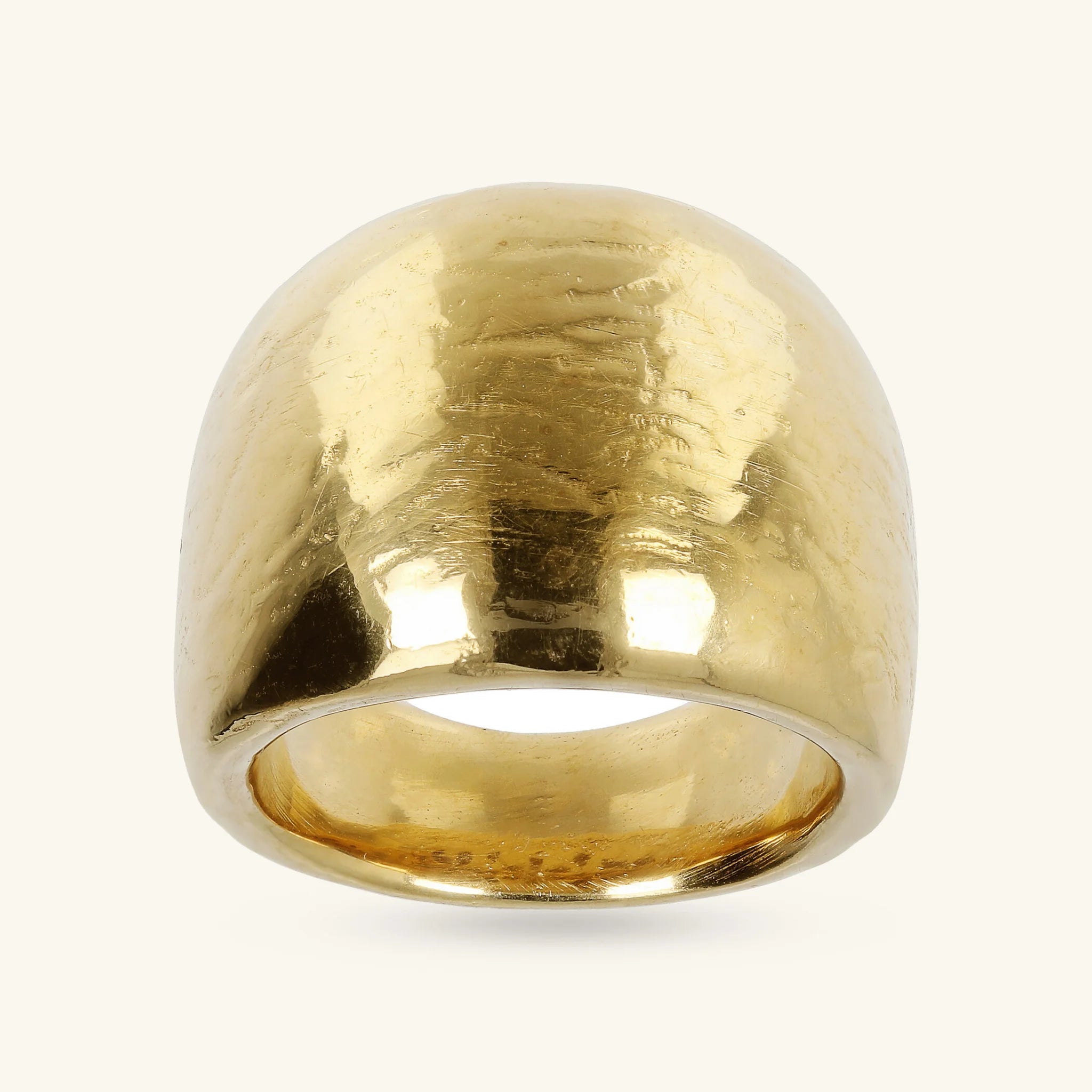Bague jonc graduée martelée