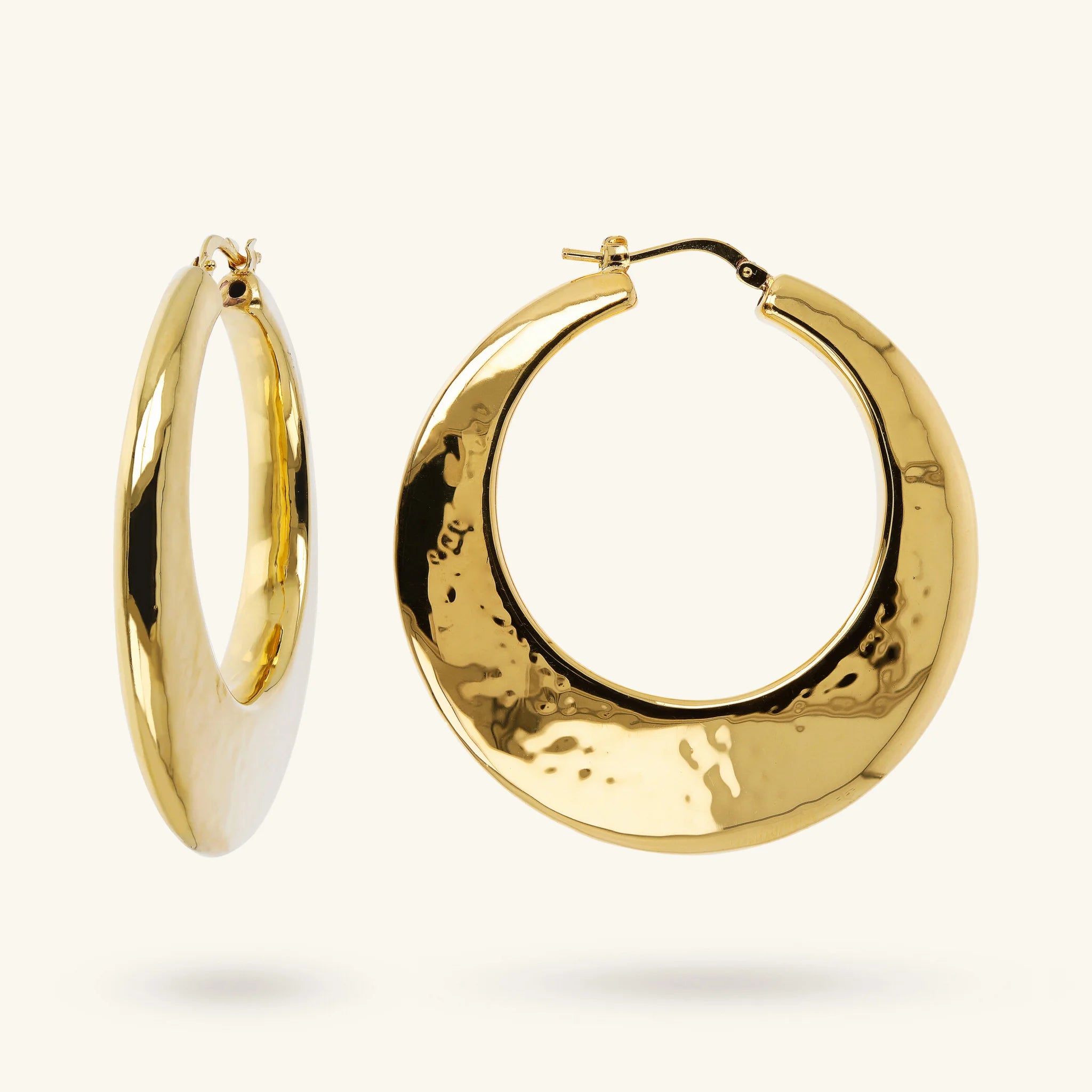 Electroformed 18KT Gold Plated Hoop Earrings
