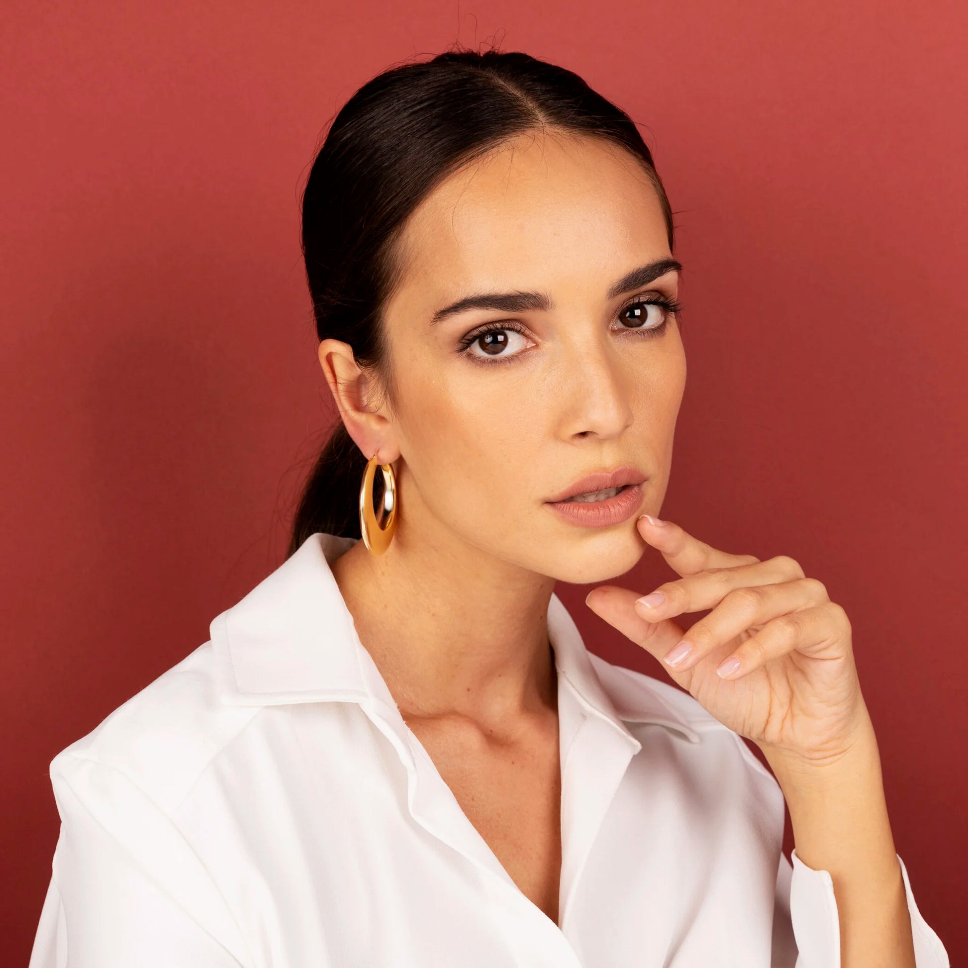 Boucles d'Oreilles Créoles Martelées