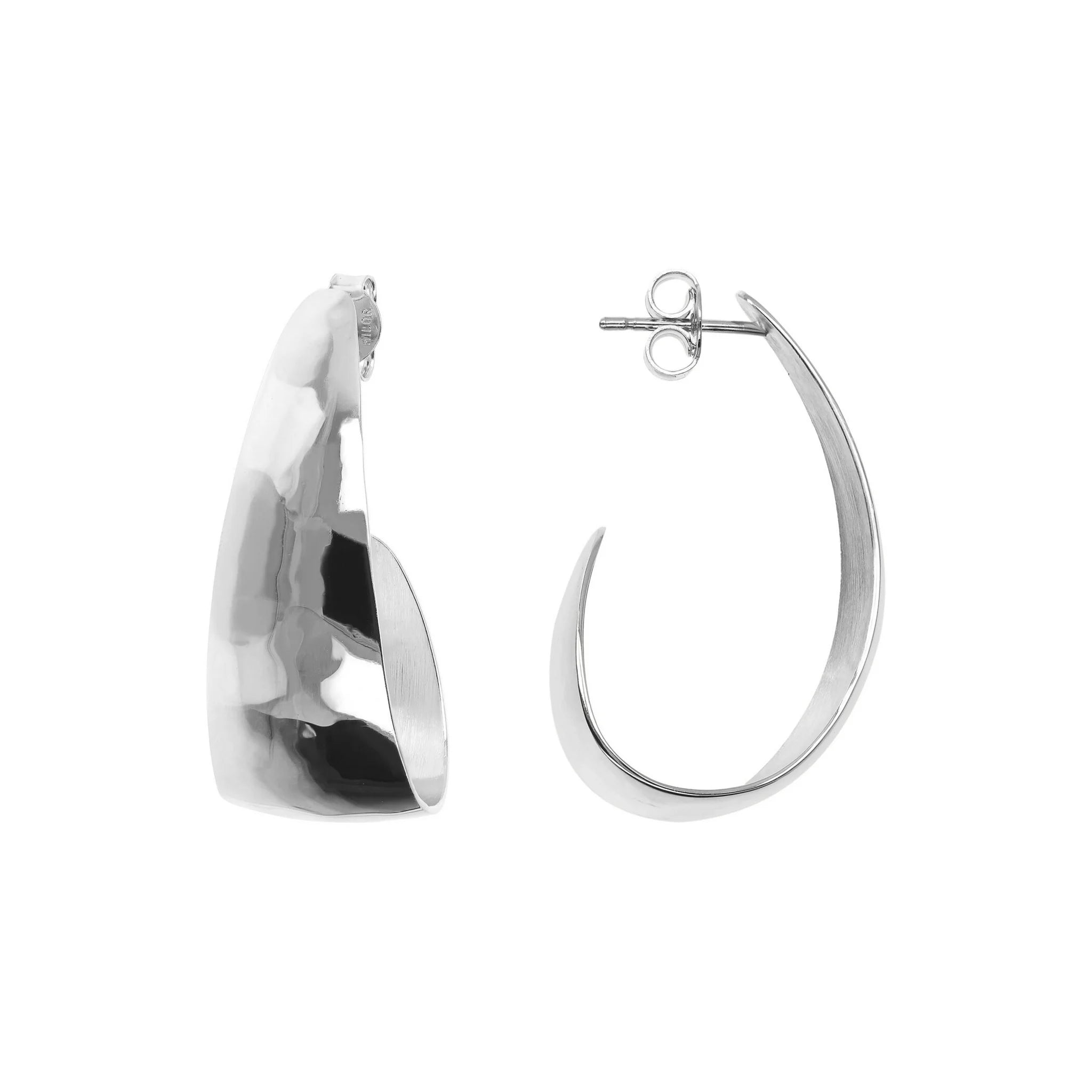 18KT Gold Plated Hammered Curl Earrings