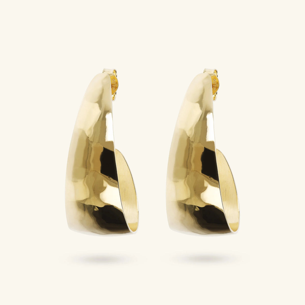 Boucles d'oreilles pendantes en spirale martelées