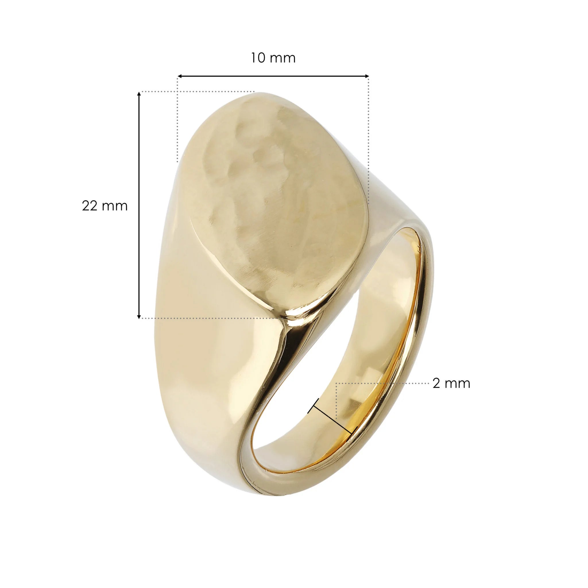 Hammered Waves Effect Ring