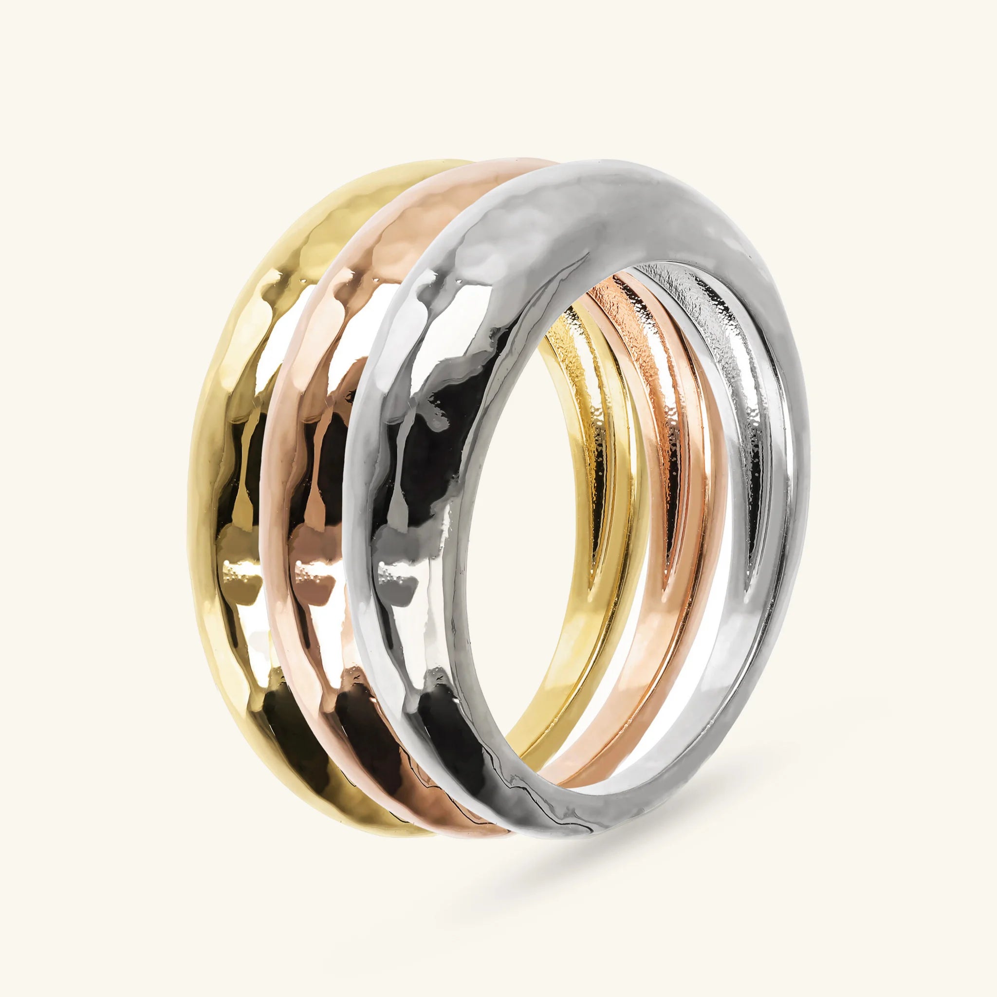 Set Of Three Tricolor Rings