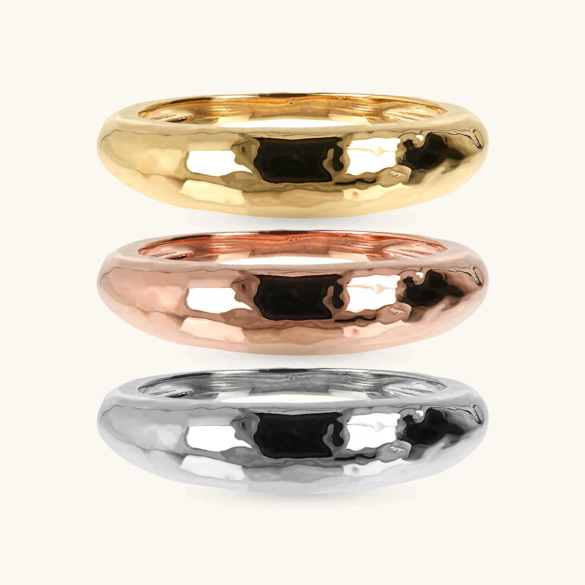 Set Of Three Tricolor Rings