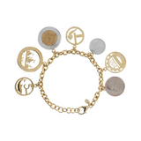 Rolo Chain Bracelet with Coin Charms