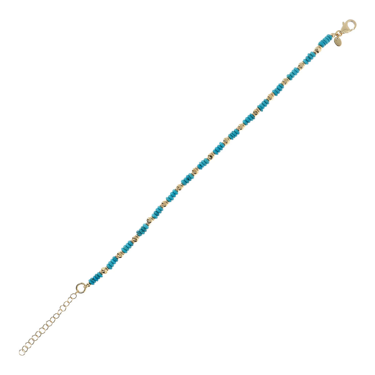 Anklet with Turquoise 18KT Gold Plated