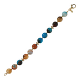 Bracelet with Colored Agate and Golden Elements