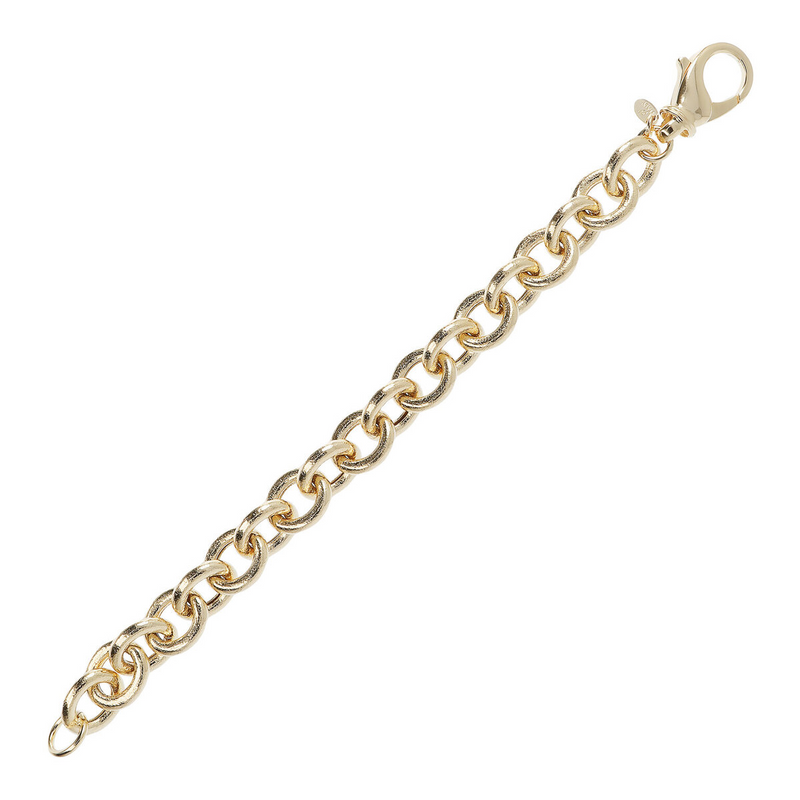 Rolo Chain Bracelet with Machined Surface