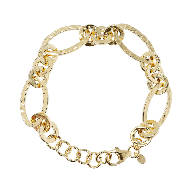 Figaro Chain Bracelet with Rolo Chain and Oval