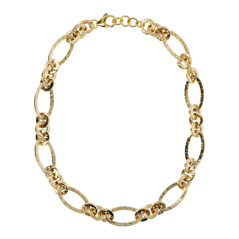 Figaro Chain Necklace with Oval Links 