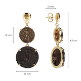 Pendant Earrings with Double Coin